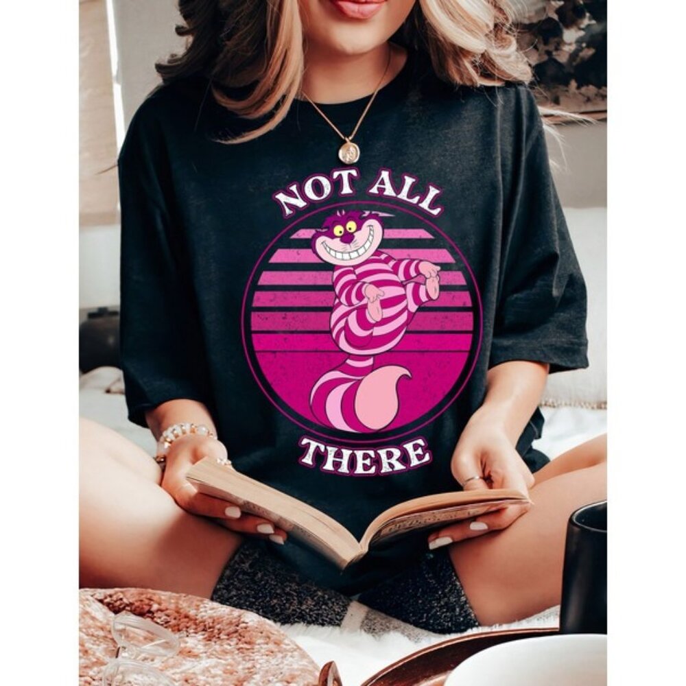 Retro 90s Cheshire Cat Disney Alice In Wonderland Graphic Cute Fan T-Shirt 05